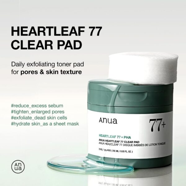 ANUA Heartleaf 77 Toner Pad - (70 fogli) - immagine 6