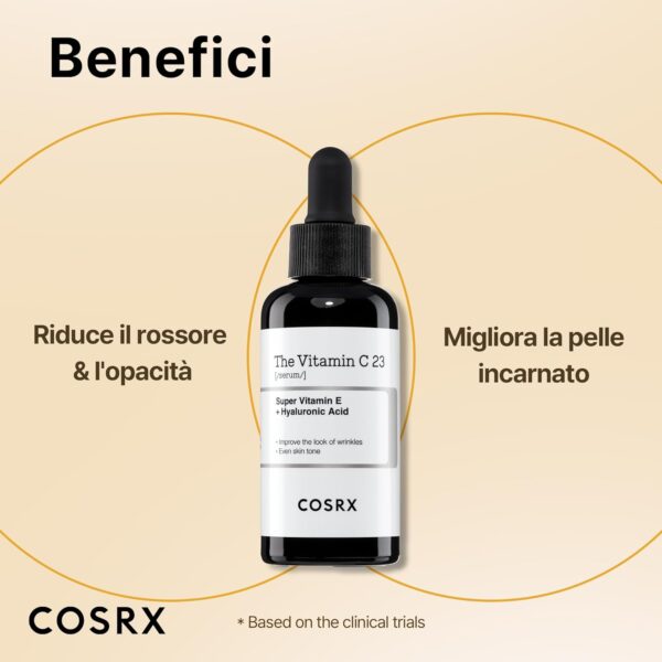 COSRX Siero di vitamina C pura al 23% - Vitamina E - Acido Ialuronico, 20 g - immagine 2