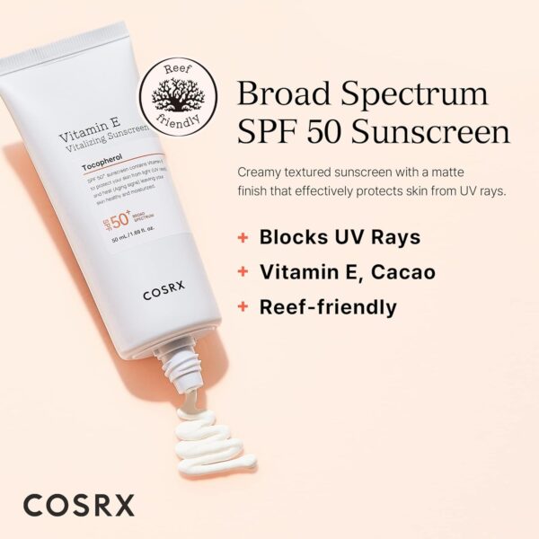 COSRX Vitamin E Vitalizing Face Sunscreen SPF 50 - immagine 3