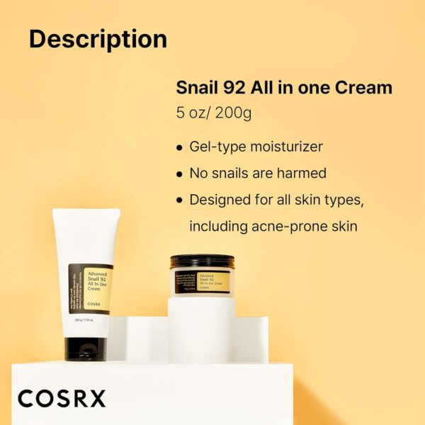 COSRX Advanced Snail 92 Crema All in One, 200 g - immagine 6