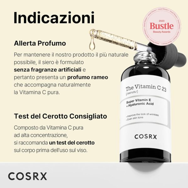 COSRX Siero di vitamina C pura al 23% - Vitamina E - Acido Ialuronico, 20 g - immagine 5