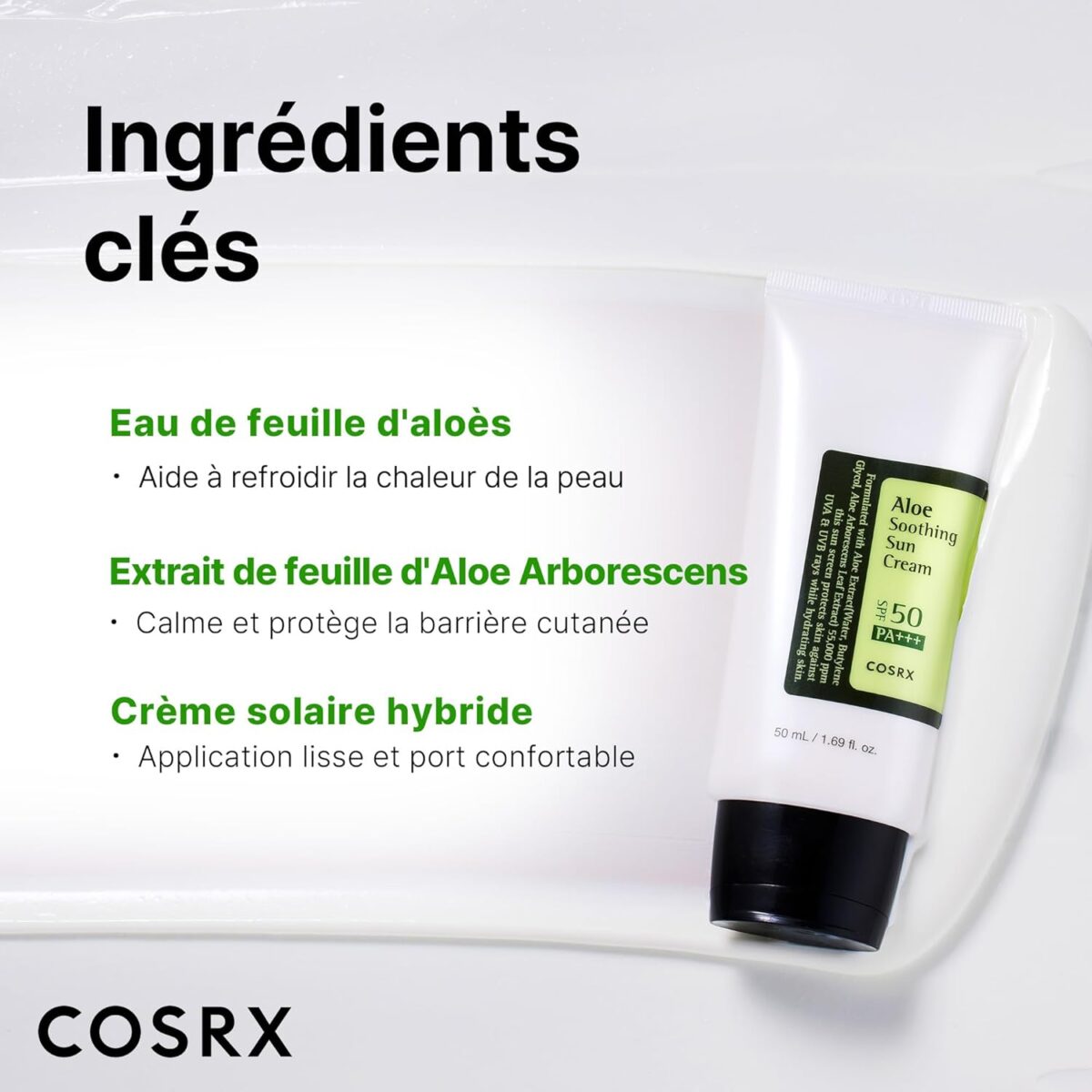 Ingredienti chiave - COSRX Aloe Soothing Sun Cream SPF 50 COSRX - Aloe Soothing Sun Cream SPF 50 - immagine 5