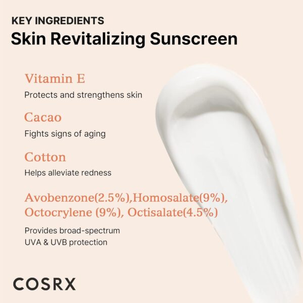 COSRX Vitamin E Vitalizing Face Sunscreen SPF 50 - immagine 8