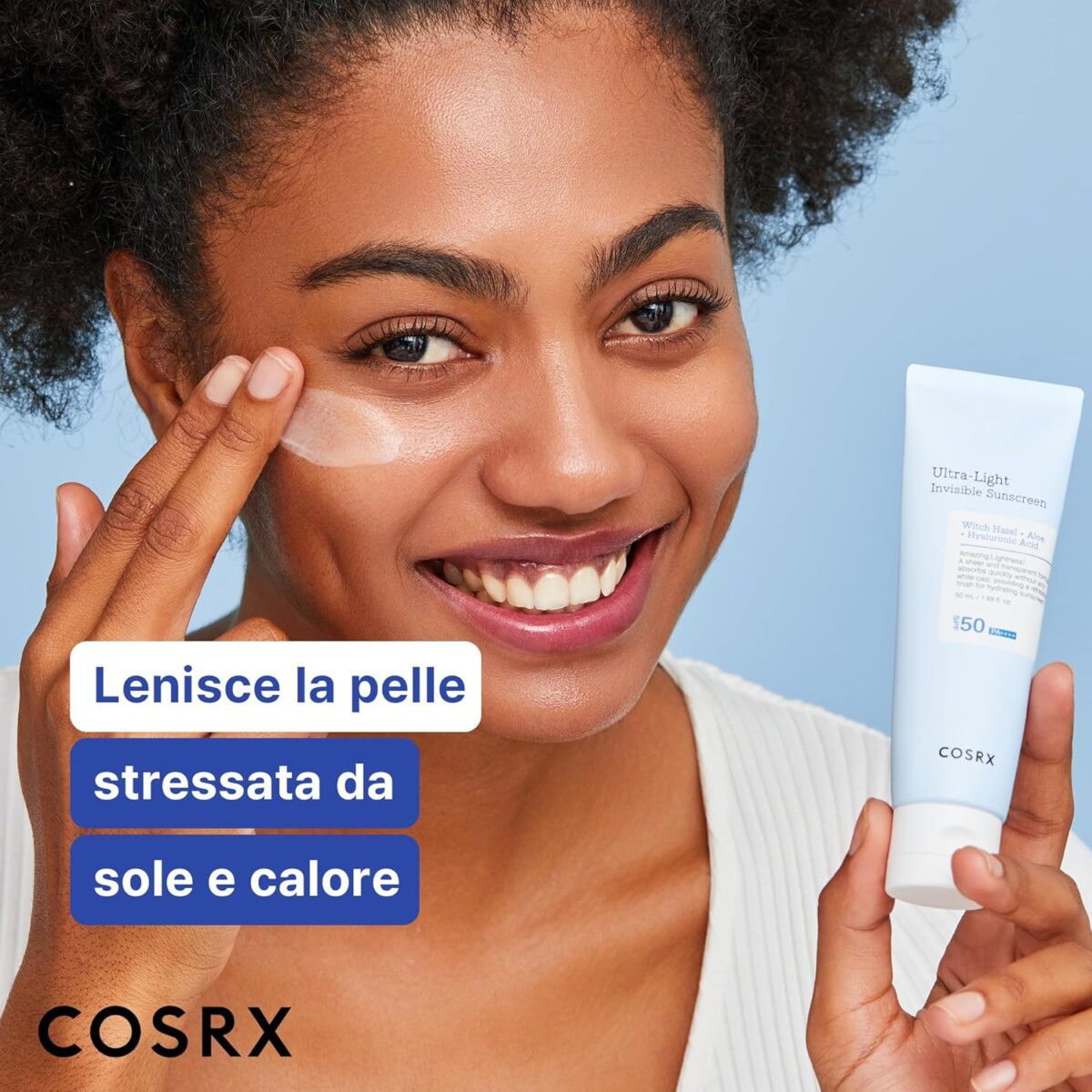 Lenisce la pelle - COSRX Ultra-Light Invisible Sun screen - SPF50 PA++++ COSRX - Ultra-Light Invisible Sun screen | SPF50 PA++++, 50ml - immagine 4