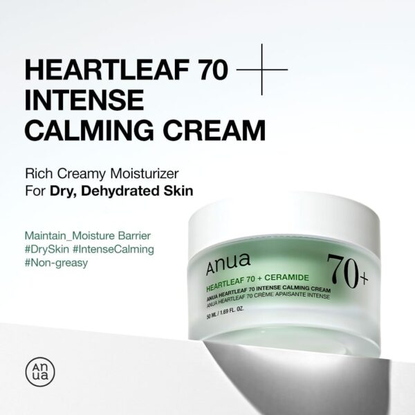 ANUA Heartleaf 70 Crema Calmante Intensa con Ceramide, 50ml - immagine 4