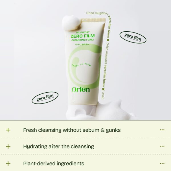 Orien Mugwort Zero Film Cleansing Foam, 150ml - immagine 3