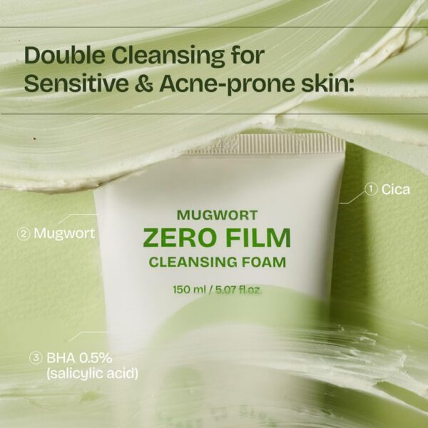 Orien Mugwort Zero Film Cleansing Foam, 150ml - immagine 6